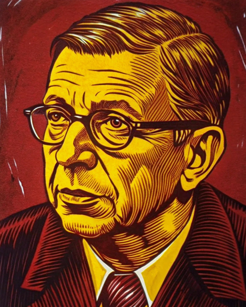 Portrait Jean-Paul Sartre